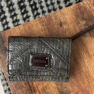Kenneth Cole Reaction Charcoal Croc-Embossed Wallet